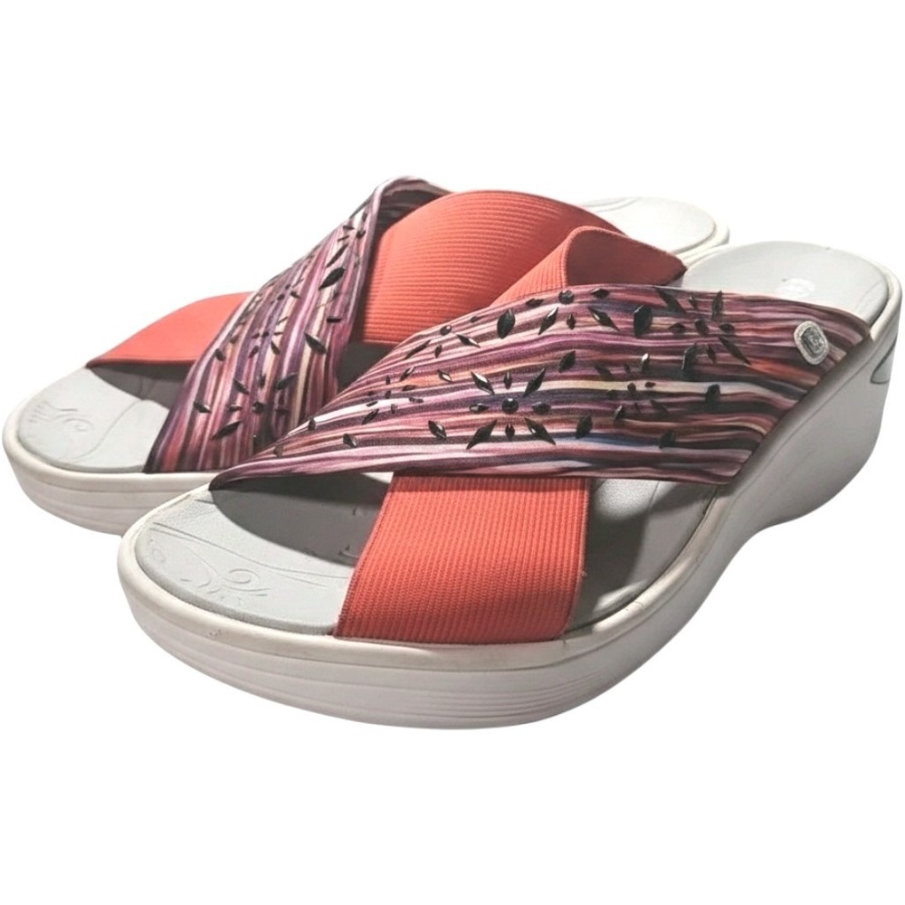 Bzees Diamond X-band Wedge Slide Sandal 8.5 Stretch Comfort (Like Skechers) #279